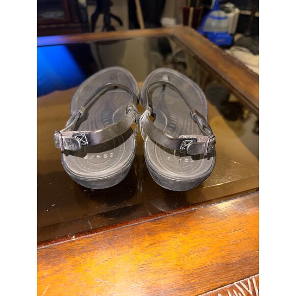 ⭐️ Women’s Crocs Brown Thong Sandals Size 7. Beachy. Confort. Casual. - Picture 4 of 5